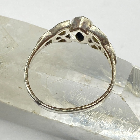 PETER STONE .925 Sterling Ring Malachite Green Celtic Knot Size 7.5 - Picture 8 of 10